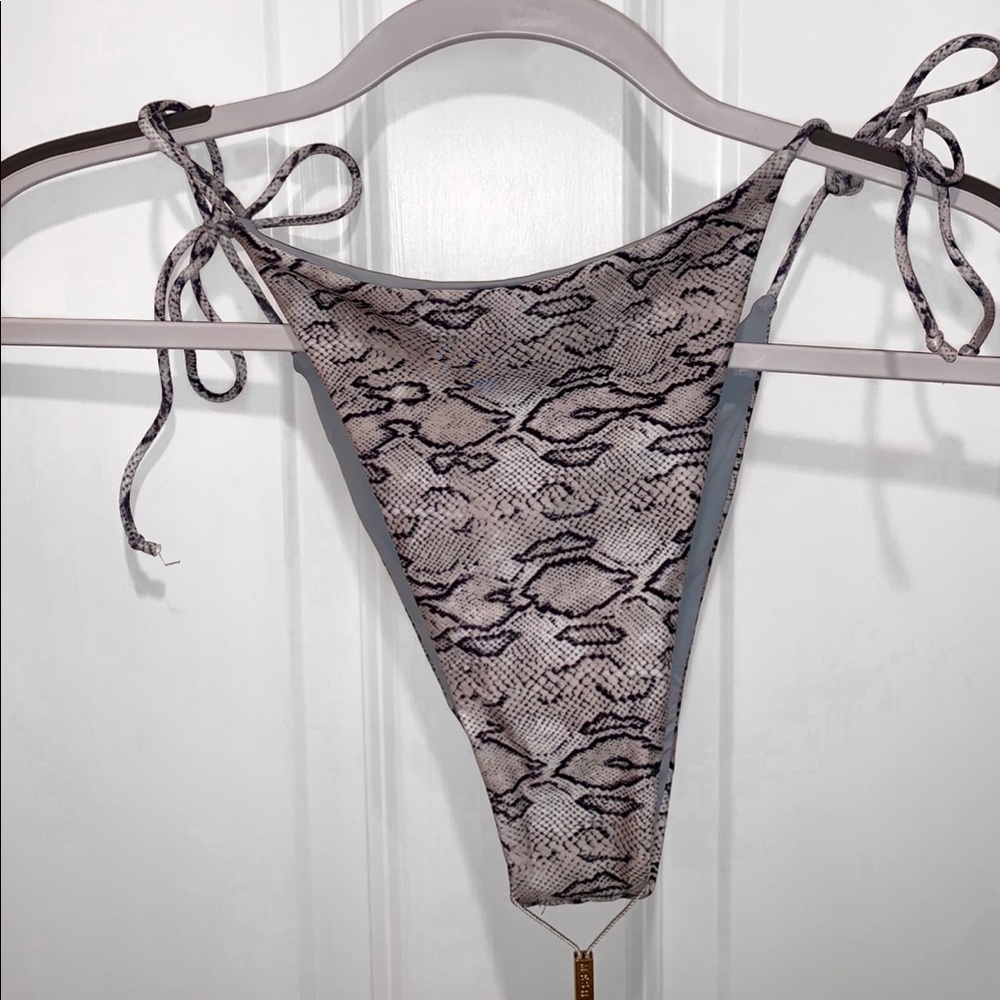 Meshki Snakeskin Bathing Suit Bottoms